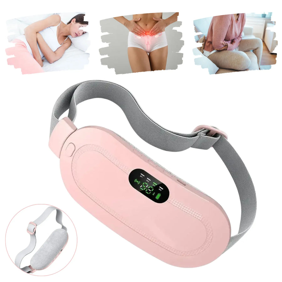 Cinturón confort rosado con calor y masaje