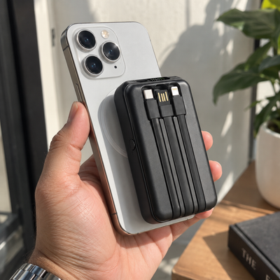 Carga inalámbrica magnética sobre un iPhone