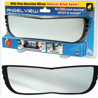 Espejo retrovisor panorámico Angel View - empaque y producto
