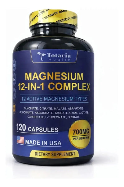 Magnesium 12-in-1 Complex - Totaria Health 120 cápsulas
